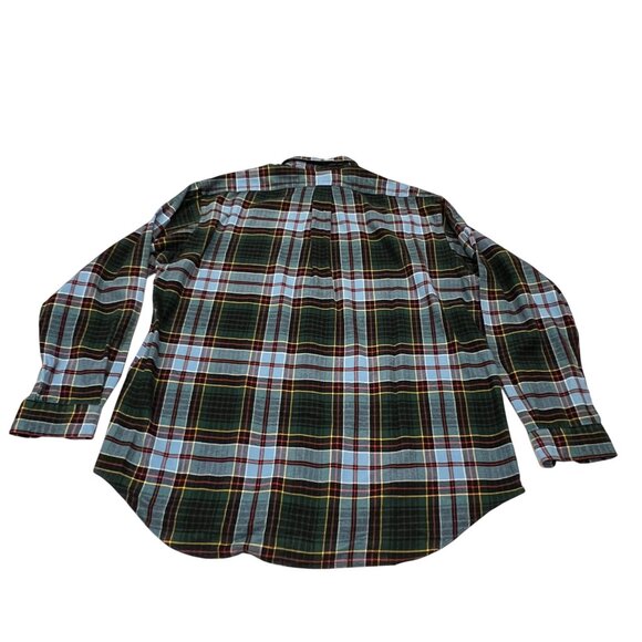 Ralph Lauren Men's Plaid Flannel Shirt, Sky Blue, XL - Picture 6 of 7